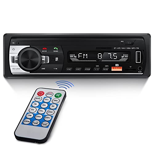 NHOPEEW Bluetooth Stereo Car Stereo mit FM/TF/USB/EQ/AUX-in, 1 din Autoradio mit Fernbedienung von NHOPEEW