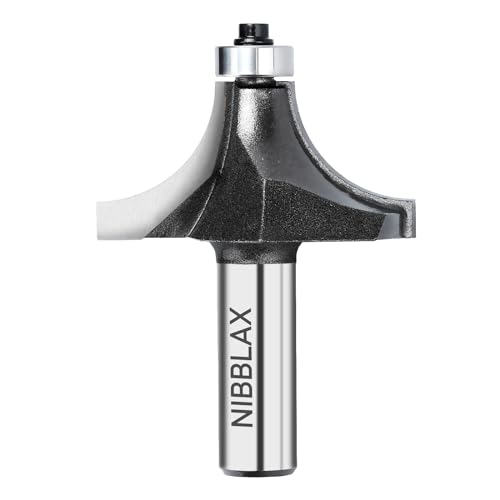 NIBBLAX Radius 2,5 cm runde Oberfräsen-Bits mit 1/2-Zoll-Schaft Roundover-Fräser-Bit, Kantenfräser-Bit-Set, Eck-Rundkantenform-Bit NIBBLAX Radius 2,5 cm runde Oberfräsen-Bits mit 1/2-Zoll-Schaft Roundover-Fräser-Bit, Kantenfräser-Bit-Set, Eck-Rundkantenform-Bit von NIBBLAX