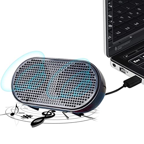 NICERAM Computerlautsprecher für den Desktop - PC Notebook Laptop USB Lautsprecher mit 2 Kanälen 3D Lautsprecher - Externer USB-betriebener Multimedia-Stereo-Lautsprecher von NICERAM