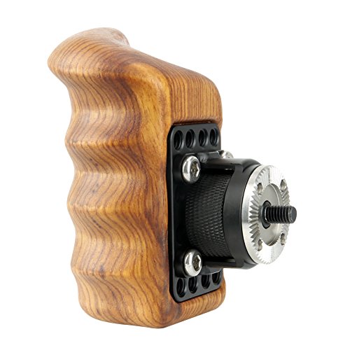 NICEYRIG Holzgriff Grip mit Standard Rosette für Kamera Cage Schulterstativ Unterstützung Rig System (Recht) von NICEYRIG