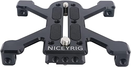 NICEYRIG Kamera-Schnellwechselplatte mit 1/4 Zoll auf 3/8 Zoll Schraubenadapter, kompatibel für Arca-Swiss Standard, geeignet für große DSLR- und spiegellose Kamera, mit 4 Füßen stabiler Unterstützung NICEYRIG Kamera-Schnellwechselplatte mit 1/4 Zoll auf 3/8 Zoll Schraubenadapter, kompatibel für Arca-Swiss Standard, geeignet für große DSLR- und spiegellose Kamera, mit 4 Füßen stabiler Unterstützung von NICEYRIG
