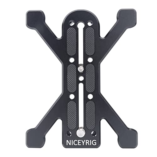 NICEYRIG Quadruped Schnellwechselplatte für DSLR-Kamera, Kinokamera, Camcorder, kompatibel mit Arca-Swiss Standard-Stativen [Plus Version] von NICEYRIG