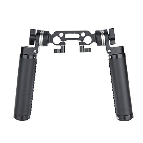NICEYRIG Rosette Griff-Ledergriff Set mit ARRI-Standard-Adapter für Rosetten Montage 15 mm Rod Clamp für Kamera-DSLR-Schulter-Rig-Unterstützungssystem von NICEYRIG