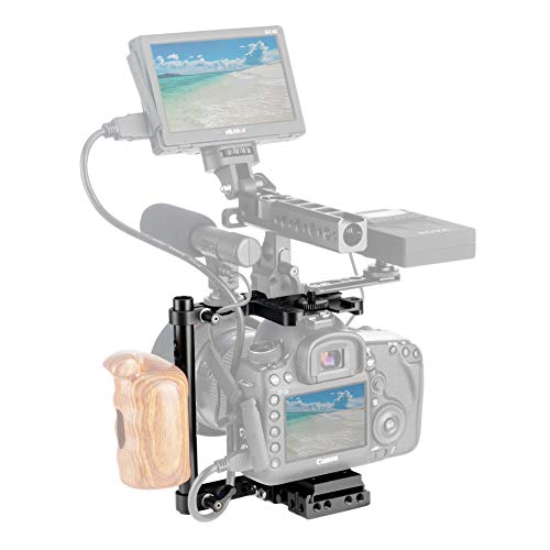 NICEYRIG Universal DSLR Kamera Käfig mit Schnellwechsel Platte für Canon 5D4 5D3 5D2 6D2 6D 7D 80D Nikon D850 D810 D810 D800A D800 D700 D700 von NICEYRIG