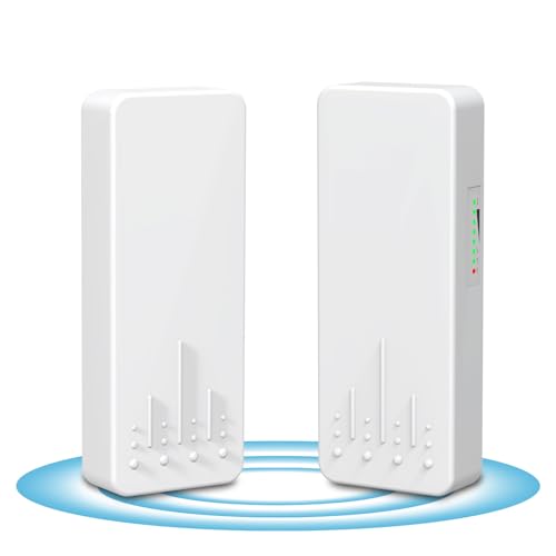 Drahtlose Brücke für den Außenbereich, NICGIGA 5,8 G 3 km Übertragung, WiFi Point-to-Point Wireless Ethernet Bridge Router, mit 2 100 Mbit/s RJ45-LAN-Ports, 2er-Pack CPE, Plug and Play. Drahtlose Brücke für den Außenbereich, NICGIGA 5,8 G 3 km Übertragung, WiFi Point-to-Point Wireless Ethernet Bridge Router, mit 2 100 Mbit/s RJ45-LAN-Ports, 2er-Pack CPE, Plug and Play. von NICGIGA