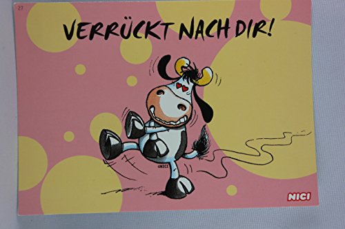 NICI - 60096 - Postkarte, Nr. 27, Freundschaft Liebe, Kuh, Verrückt nach dir! von NICI