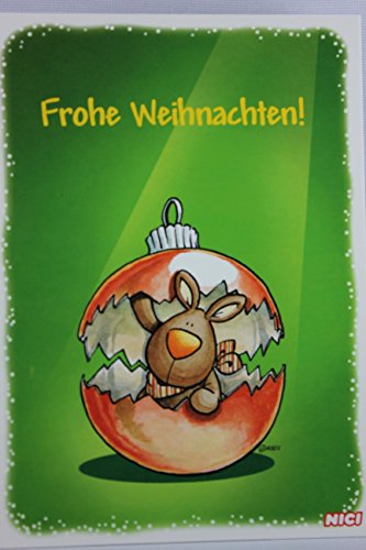 NICI - 60149 - Postkarte, Weihnachten, Hase, Frohe Weihnachten! von NICI
