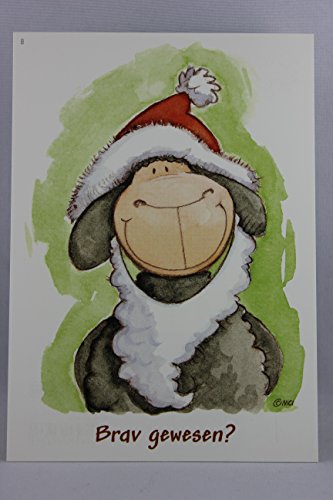 NICI - 60237 - Postkarte, Nr. 8, Weihnachten, Schaf, Brav gewesen? von NICI