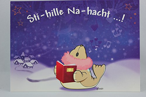 NICI - 60312 - Postkarte, Nr. 1, Weihnachten, Robbe, Sti-hille Na-hacht ...! von NICI