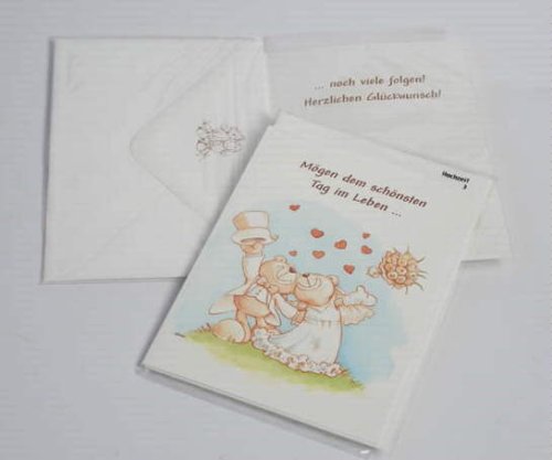 NICI - 65092 - Klappkarte, Umschlag, Hochzeit, Bär, Mögen dem schönsten Tag im Leben ... NICI - 65092 - Klappkarte, Umschlag, Hochzeit, Bär, Mögen dem schönsten Tag im Leben ... von NICI