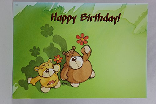 Nici - 60255 - Postkarte, Nr. 10, Geburtstag, Bär, Happy Birthday! von NICI