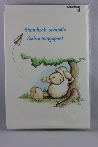 Nici - 65115 - Klappkarte, mit Umschlag, Geburtstag, Schaf, Himmlisch schnelle Geburtstagspost ...landet heute auf deinem Tisch! Happy Birthday! Nici - 65115 - Klappkarte, mit Umschlag, Geburtstag, Schaf, Himmlisch schnelle Geburtstagspost ...landet heute auf deinem Tisch! Happy Birthday! von NICI