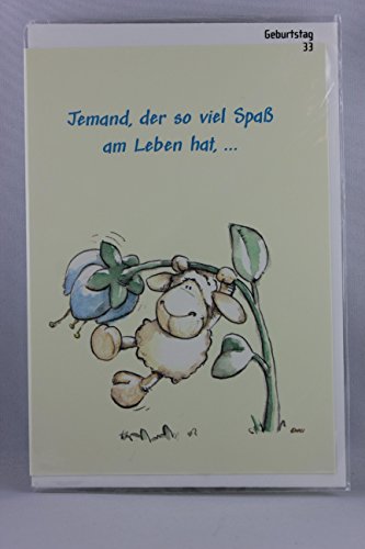 Nici - 65122 - Klappkarte, mit Umschlag, Geburtstag, Schaf, Jemand, der soviel Spaß am Leben hat, bleibt einfach länger jung! Happy Birthday! Nici - 65122 - Klappkarte, mit Umschlag, Geburtstag, Schaf, Jemand, der soviel Spaß am Leben hat, bleibt einfach länger jung! Happy Birthday! von NICI