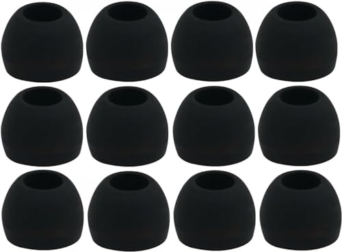 12pcs (All-B) Medium (M) Replacement Ear Adapters Earbuds Ear Tips Compatible with Sennheiser IE Series, CX Series, CXC Series, CXL Series, OCX Series, and MM Series In Ear Earphones Headphones von NICKSTON