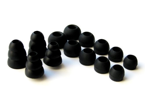 Schwarz (Black) Ersatzspitzen Set Komfort Ohrstöpsel Ohreinsätze Ohrspitzen für Monster Gratitude In-Ear Ohrhörern von NICKSTON