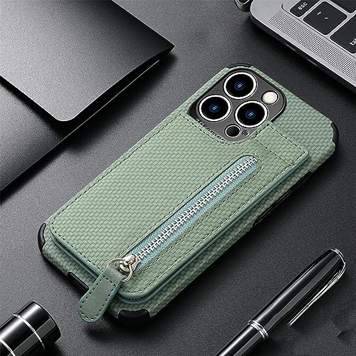 Kartenfach-Brieftaschenhülle für Samsung Galaxy A50 A12 A13 A14 A23 A33 A53 A34 A54 A52 Ständerabdeckung für S23 Ultra S23 S22 S21 S20, grün, für Galaxy A52 (A52S 5G) von NICRX