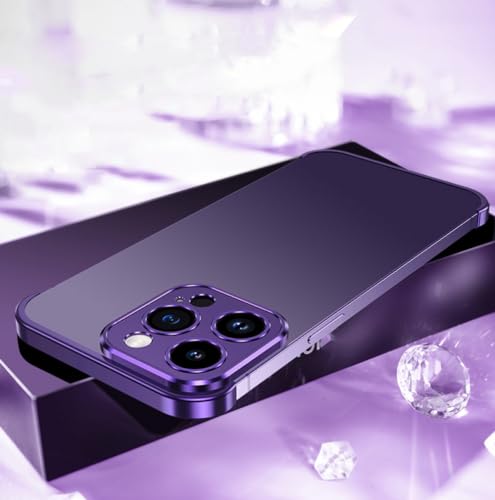 NICRX Aluminium Bumper Metall Kamera Objektiv Schutz Telefon für iPhone 13 12 14 Pro Max 14Plus 13Pro Eckpolster Abdeckung, Lila, für iPhone 14 ProMax NICRX Aluminium Bumper Metall Kamera Objektiv Schutz Telefon für iPhone 13 12 14 Pro Max 14Plus 13Pro Eckpolster Abdeckung, Lila, für iPhone 14 ProMax von NICRX