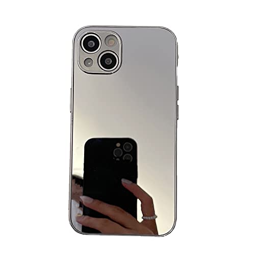 NICRX Brief Silver Golden Mirror Case für iPhone 14 13 12 Pro Max 11 X XR XS 8Plus Galvanik Hartrückseite,1,Für iPhone 13Pro von NICRX