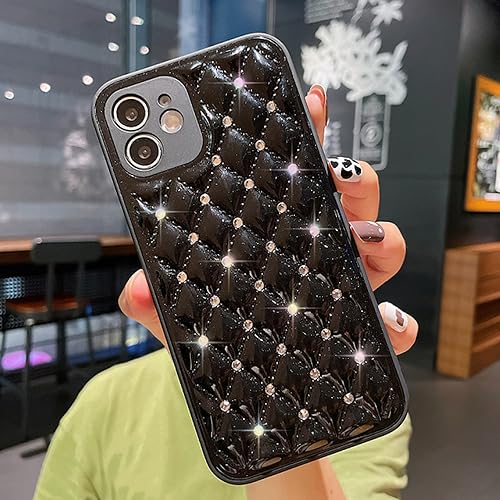 NICRX Flash Diamond Hülle für iPhone 13 12 Pro Max X XS XR 11 Rückseite aus weichem Leder für iPhone 11 ProMax 7 8 Plus, Schwarz, für iPhone 11 NICRX Flash Diamond Hülle für iPhone 13 12 Pro Max X XS XR 11 Rückseite aus weichem Leder für iPhone 11 ProMax 7 8 Plus, Schwarz, für iPhone 11 von NICRX