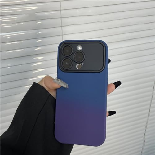 NICRX Kameraschutzhülle aus flüssigem Silikon mit Verlaufslinse für iPhone 14 13 12 11 Pro Max, großes Fenster der Stoßstangenabdeckung, Blau Lila, für iPhone 13Pro Max NICRX Kameraschutzhülle aus flüssigem Silikon mit Verlaufslinse für iPhone 14 13 12 11 Pro Max, großes Fenster der Stoßstangenabdeckung, Blau Lila, für iPhone 13Pro Max von NICRX