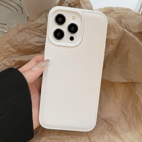 NICRX Leder-Frosting-Stoßfänger-Telefonhülle für iPhone 14 Pro Max 14 13 12, Silikon-Linsenschutz, Matte Hüllen, Weiß, für iPhone 12 ProMax NICRX Leder-Frosting-Stoßfänger-Telefonhülle für iPhone 14 Pro Max 14 13 12, Silikon-Linsenschutz, Matte Hüllen, Weiß, für iPhone 12 ProMax von NICRX