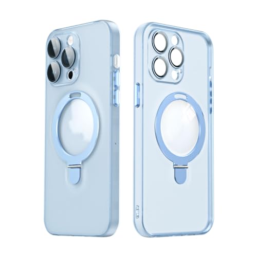 NICRX Magnetische Fingerring-Ständerhalterung für iPhone 14 13 12 11 15 Pro Max für Samsung S23 Plus Ultra Glaslinsenfolienabdeckung, blau, für iPhone 14 Plus von NICRX
