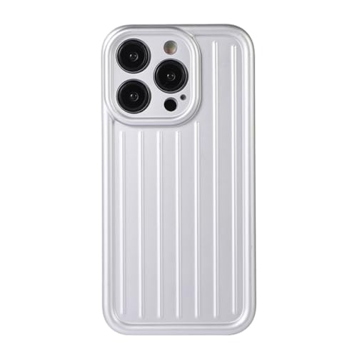 NICRX Modische Bunte Gepäckbox-Hülle für iPhone 13 11 12 14 Pro Max 14 Plus Kameraobjektivschutz Softcover, Silber, für iPhone 13 Pro NICRX Modische Bunte Gepäckbox-Hülle für iPhone 13 11 12 14 Pro Max 14 Plus Kameraobjektivschutz Softcover, Silber, für iPhone 13 Pro von NICRX