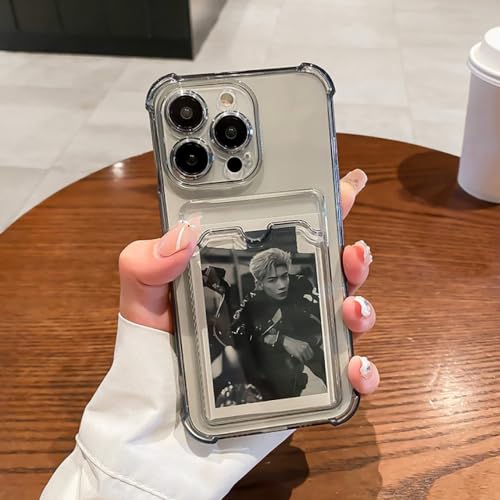 NICRX Transparente Handyhülle mit Kartensteckplatz für iPhone 14 13 12 11 Pro Max 14Plus, durchsichtige Brieftasche, Silikon-Rückseite, T2, für iPhone 14Pro Max NICRX Transparente Handyhülle mit Kartensteckplatz für iPhone 14 13 12 11 Pro Max 14Plus, durchsichtige Brieftasche, Silikon-Rückseite, T2, für iPhone 14Pro Max von NICRX