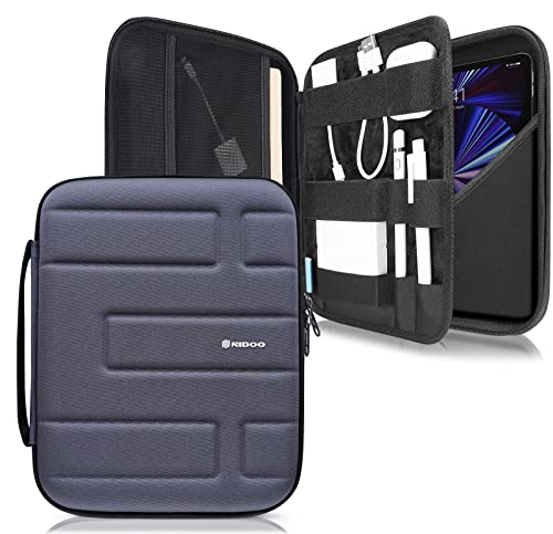 NIDOO 10 Zoll Eva Tablet Tasche Hülle Wasserdicht Sleeve für 10,9" iPad 10/10,2" iPad 9/11" iPad Pro M2 M1 / 10,9" iPad Air M1 / 10" Tab M10 Plus Gen 3 / Galaxy Tab A8 S8 / MatePad, Dunkelgrau von NIDOO