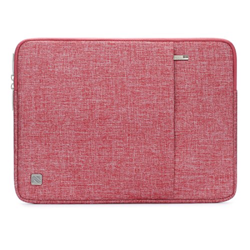 NIDOO 11" 12" Zoll Wasserdicht Laptop Hülle Case Schutzhülle Tasche für 12" iPad Pro M1 / 13" MacBook Pro M2 M1 / MacBook Air M1 / Surface Pro 7+ 8/12,4" Surface Laptop Go 2/13,4" XPS 13 Plus, Rot von NIDOO