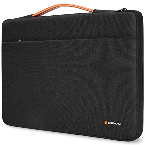 NIDOO 13,5"-14" Laptop Tasche Handtasche für 13,5" Surface Book 2 3/14" Surface Laptop Studio / 14" Yoga Slim 7i Pro X/ThinkPad E14 Gen 4 / IdeaPad 3 3i Gen 7/14,6" Galaxy Tab S8 Ultra, Schwarz von NIDOO