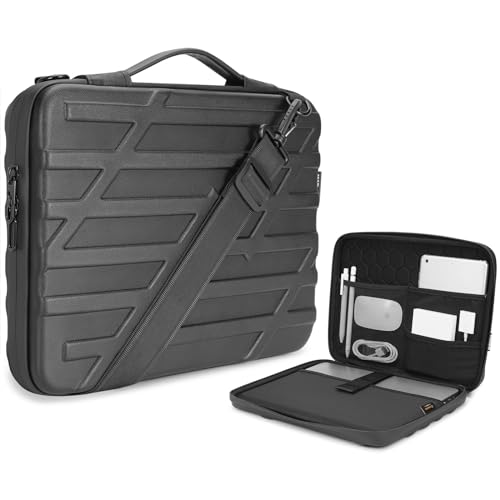 NIDOO 13" 14" Eva Laptoptasche Kompatibel mit MacBook Air 13 M3 M2 / MacBook Pro 14 M3 13 M2 / 13,4" XPS 13/14" MateBook Laptop, Stoßfeste Spritzfeste Tasche Umhängetasche für 13.5" Surface Laptop 6 von NIDOO