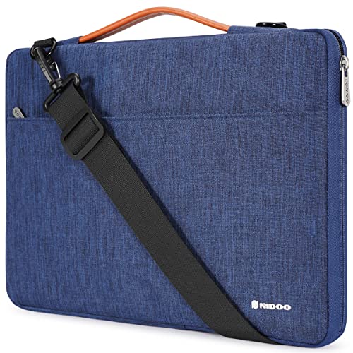 NIDOO 14 Zoll Laptoptasche Tasche Umhängetasche für 15" Surface Laptop 3 4/14" Chromebook 3/14" ThinkPad P14s T14 T14s L14 Gen 2, Blau Schultertaschen Hülle Schulter Tragetasche Aktentaschen von NIDOO