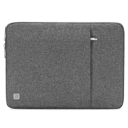NIDOO 14-15,3 Zoll Wasserdicht Laptop Sleeve Notebook Hülle Schutzhülle Tasche Laptoptasche für 15,3" MacBook Air M3 M2 / 15" Surface Laptop 7 6 5 AI / 14" ThinkPad P14s T14 L14 T490 T470s T460, Grau von NIDOO