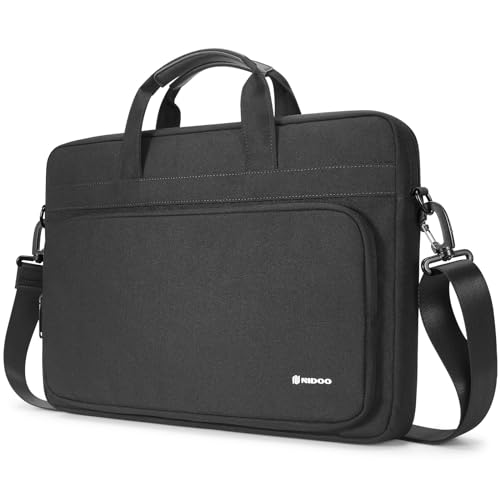 NIDOO 17 Zoll Laptop Tasche, Wasserdicht Umhängetasche Aktentasche Handtasche Tragetasche für 17" ENVY Laptop 17/470 G8 G9 Laptop 17 / IdeaPad 3 Gen 7 / ZenBook Pro 17 / Nitro 5 AMD/XPS 17 Schwarz von NIDOO