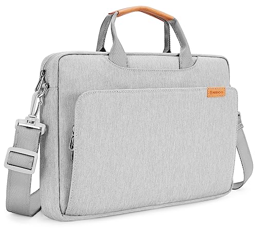 NIDOO Wasserdicht Umhängetasche Laptop Tasche für MacBook Pro 13 M2 M1 / 13,6" MacBook Air M2 M1 / 12,9" iPad Pro M2 M1/ Surface Laptop Go, Schultertasche für 13" Galaxy Book Pro/Surface Pro X 8, Grau von NIDOO