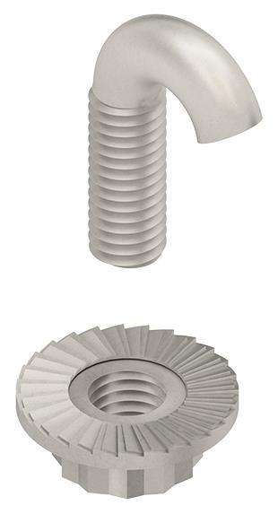 Niedax GRSM6V Hakenschraube GRSM 6 V ** Gewinde M6 m.verzahnter Flanschmutter (Inhalt 50 Stück) von NIEDAX GmbH & Co. KG