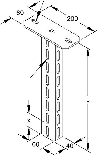 Hängestiele NIEDAX HU 6040/800 von NIEDAX