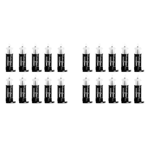 NIEI 20 Stück Kunststoff Clip für 4 Wege CPU KüHler 1155 775 CPU KüHlkörper Stift Druck Schraube KüHler Lüfter Befestigung von NIEI