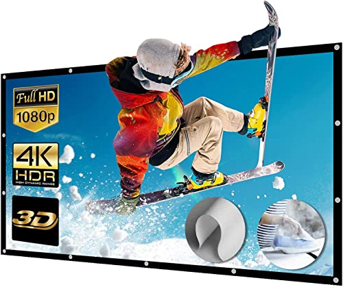 Beamer Leinwand Groß 150 Inch 16:9 Portable für Beamer - Unterstützung Projektion Waschbar - Projector Screen für HD Full HD Heimkino 3D oder 4K Outdoor 332x187cm Beamer Leinwand Groß 150 Inch 16:9 Portable für Beamer - Unterstützung Projektion Waschbar - Projector Screen für HD Full HD Heimkino 3D oder 4K Outdoor 332x187cm von NIERBO
