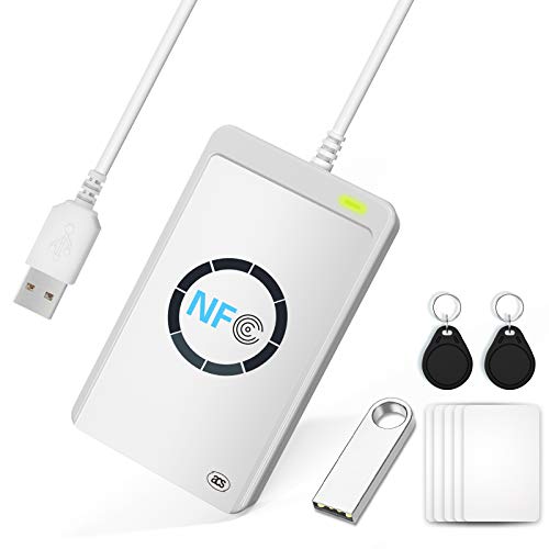 USB NFC RFID Reader Writer Kartenleser Chip RFID Lesegerät Fast NFC Reader Schreiber ACR122U ISO14443A/B Kontaktlos ID Card Verfasser, 424Kbps M1 UID von NIERBO