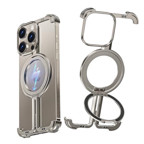 NIFBANG Rahmenlose Aluminium für iPhone 15 PRO MAX Hülle,Magnetisch Stoßfest Handyhülle mit Magsafe,Anti-Scratch Anti-Fingerprint hüllen Dünn,Schutzhülle mit Integrierter Ständer (Primäre Farbe,) NIFBANG Rahmenlose Aluminium für iPhone 15 PRO MAX Hülle,Magnetisch Stoßfest Handyhülle mit Magsafe,Anti-Scratch Anti-Fingerprint hüllen Dünn,Schutzhülle mit Integrierter Ständer (Primäre Farbe,) von NIFBANG