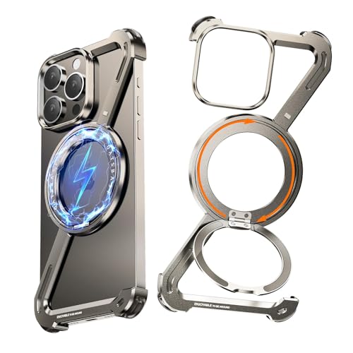 NIFBANG Z Shape für iPhone 15 Pro Max Rahmenlose Hülle,Militärnorm Schutz Magnetkraft HandyHülle,Aluminium iPhone 15 Pro Max Metall Case,Stoßfest Kratzfest Schutzhülle mit 360°Magnet Ständer NIFBANG Z Shape für iPhone 15 Pro Max Rahmenlose Hülle,Militärnorm Schutz Magnetkraft HandyHülle,Aluminium iPhone 15 Pro Max Metall Case,Stoßfest Kratzfest Schutzhülle mit 360°Magnet Ständer von NIFBANG