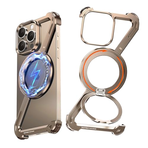 NIFBANG Z Shape für iPhone 16 Pro Max Rahmenlose Hülle,Militärnorm Schutz Magnetkraft HandyHülle,Aluminium iPhone 16 Pro Max Metall Case,Stoßfest Kratzfest Schutzhülle mit 360°Magnet Ständer NIFBANG Z Shape für iPhone 16 Pro Max Rahmenlose Hülle,Militärnorm Schutz Magnetkraft HandyHülle,Aluminium iPhone 16 Pro Max Metall Case,Stoßfest Kratzfest Schutzhülle mit 360°Magnet Ständer von NIFBANG