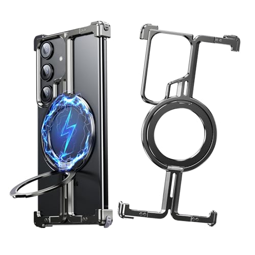 NIFBANG für Samsung Galaxy s24 Plus Hülle,Aluminum Rahmenlose Militär Stoßfest Handyhülle für Magsafe mit Magnet Ring Ständer,Kameraschutz,Magnetische Case für Samsung s24 Plus Schutzhülle NIFBANG für Samsung Galaxy s24 Plus Hülle,Aluminum Rahmenlose Militär Stoßfest Handyhülle für Magsafe mit Magnet Ring Ständer,Kameraschutz,Magnetische Case für Samsung s24 Plus Schutzhülle von NIFBANG