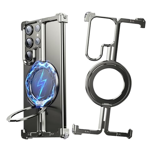 NIFBANG für Samsung Galaxy s24 ultra Hülle,Aluminum Rahmenlose Militär Stoßfest Handyhülle für Magsafe mit Magnet Ständer, Magnetische Anti-Scratch Kameraschutz Cover für Samsung s24 ultra Schutzhülle NIFBANG für Samsung Galaxy s24 ultra Hülle,Aluminum Rahmenlose Militär Stoßfest Handyhülle für Magsafe mit Magnet Ständer, Magnetische Anti-Scratch Kameraschutz Cover für Samsung s24 ultra Schutzhülle von NIFBANG