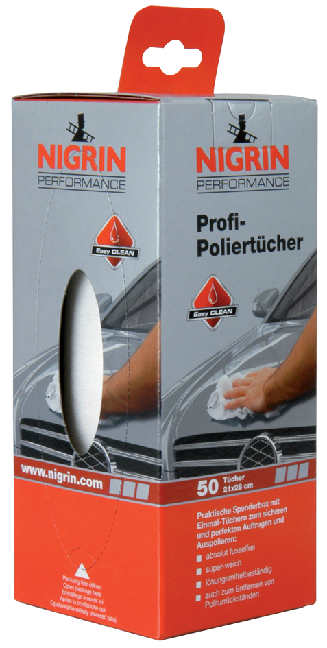 NIGRIN Performance Profi-Poliertücher, in Spenderbox von NIGRIN