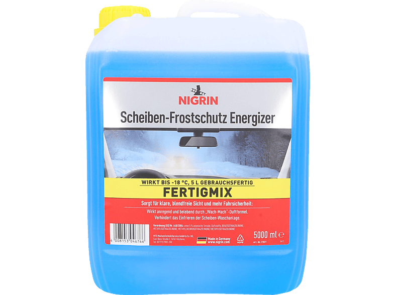 NIGRIN Scheiben-Frostschutz Energizer, 5 Liter Frostschutzmittel, Blau von NIGRIN