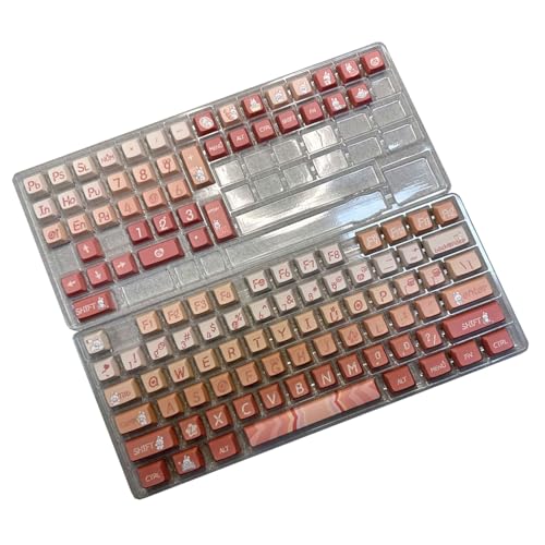 NIHENHAO Farbige Tastenkappen, Cartoon-Tier-Design, 120 Stück, für 64, 96, 104, 108, mechanische Tastaturen, sublimiert NIHENHAO Farbige Tastenkappen, Cartoon-Tier-Design, 120 Stück, für 64, 96, 104, 108, mechanische Tastaturen, sublimiert von NIHENHAO