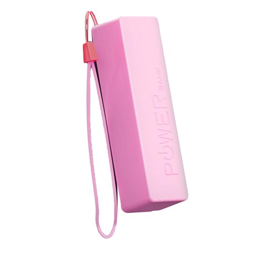 NIHENHAO Power Bank Case No Welding Batteries Storage Box Mobile Power Removable Batteries Case Removable for Phone Charging-Pink NIHENHAO Power Bank Case No Welding Batteries Storage Box Mobile Power Removable Batteries Case Removable for Phone Charging-Pink von NIHENHAO
